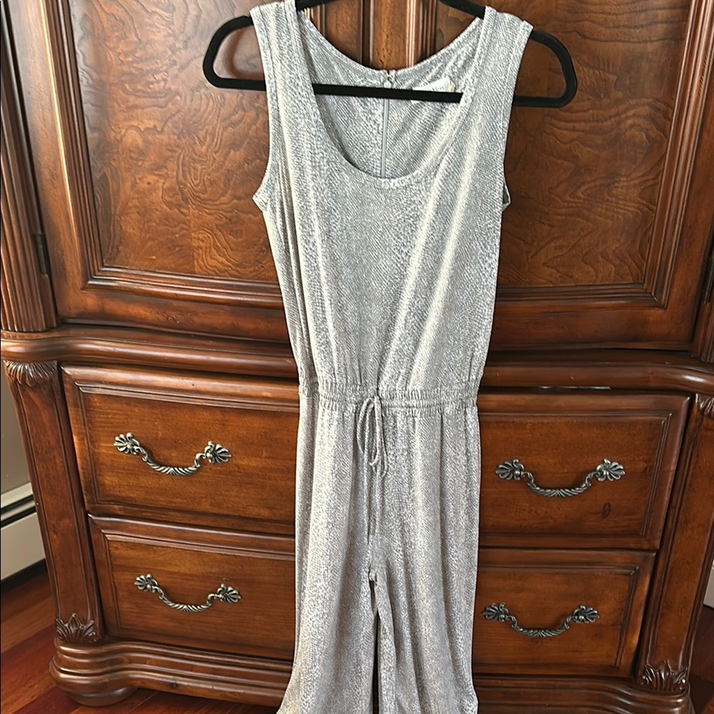 Silver Sleeveless Jumpsuit
